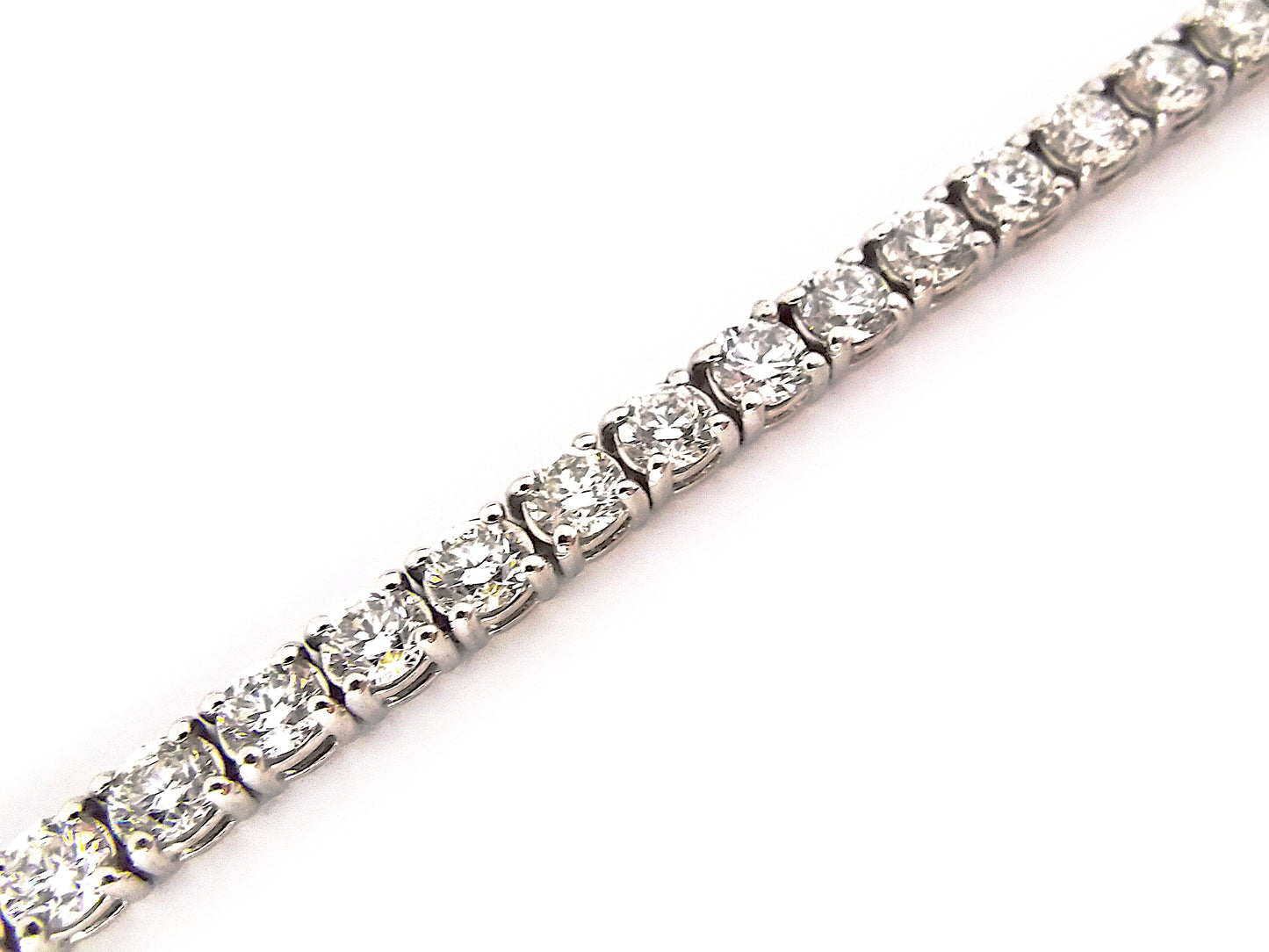 White Gold 9.68ct Diamond Tennis Bracelet