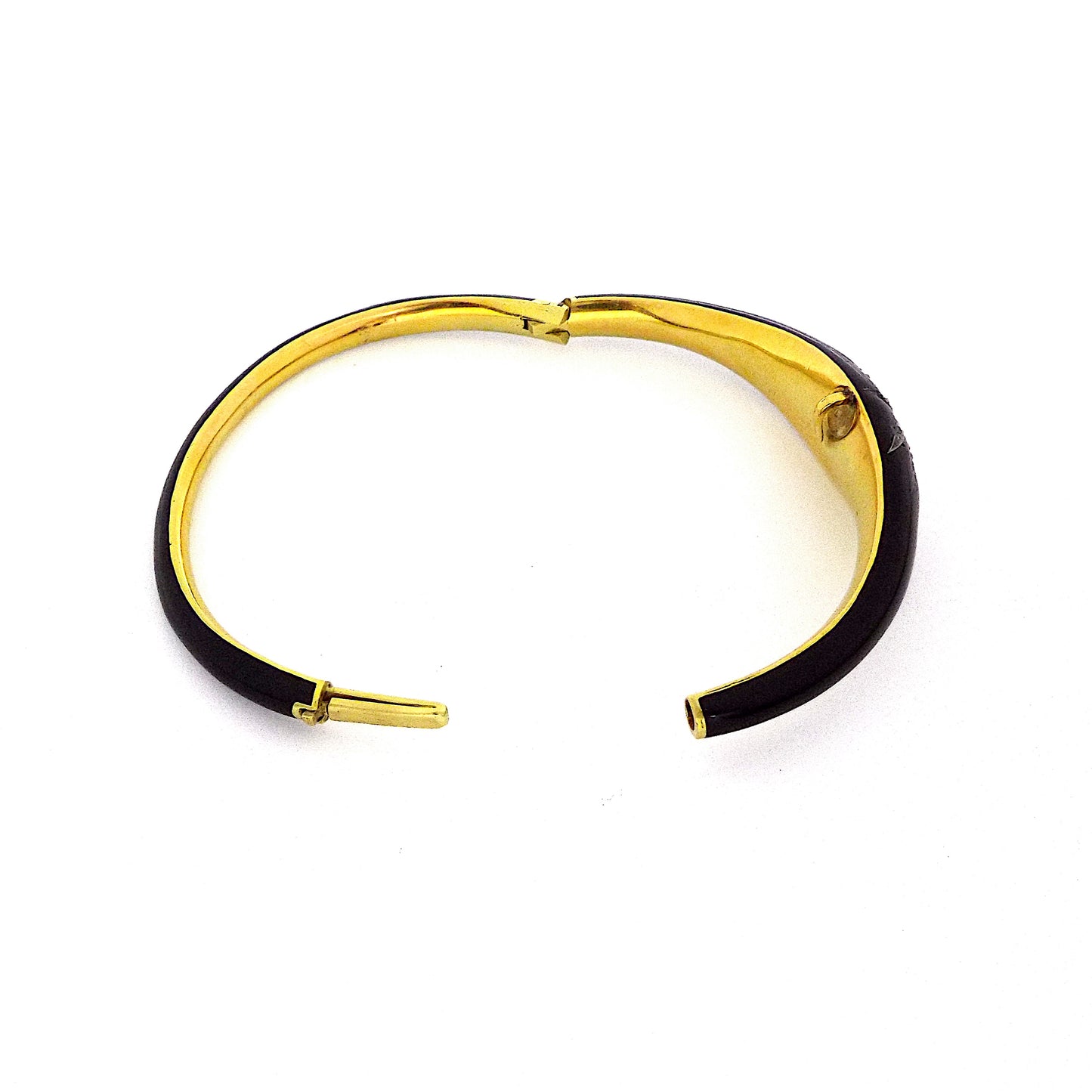 Antique Diamond Black Enamel Bracelet