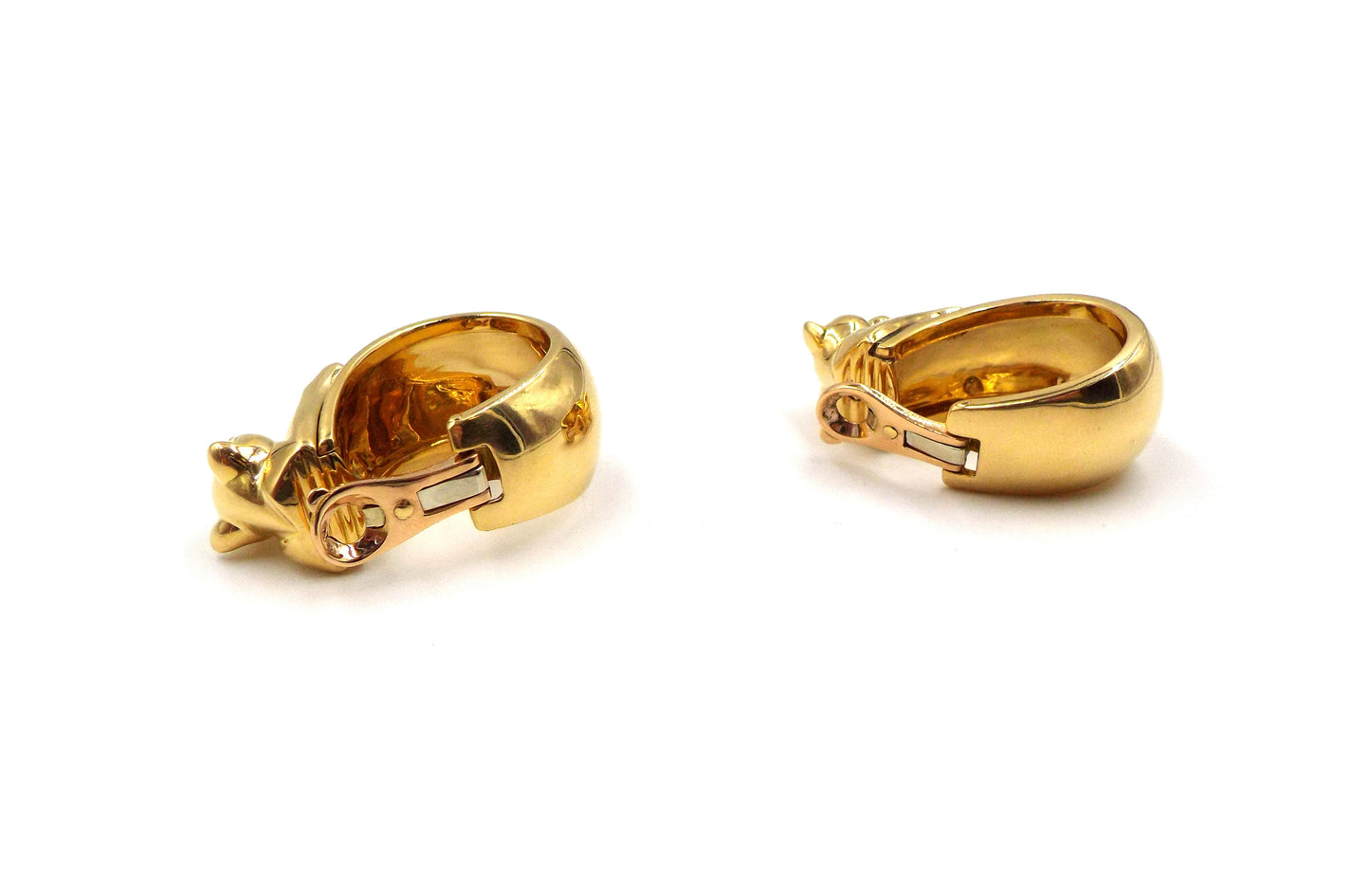 Cartier Panthere Emerald 18K Yellow Gold Hoop Earrings