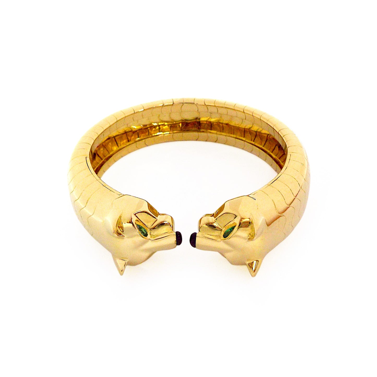 Cartier Emerald Onyx Gold 'PANTHÈRE' Cuff Bracelet