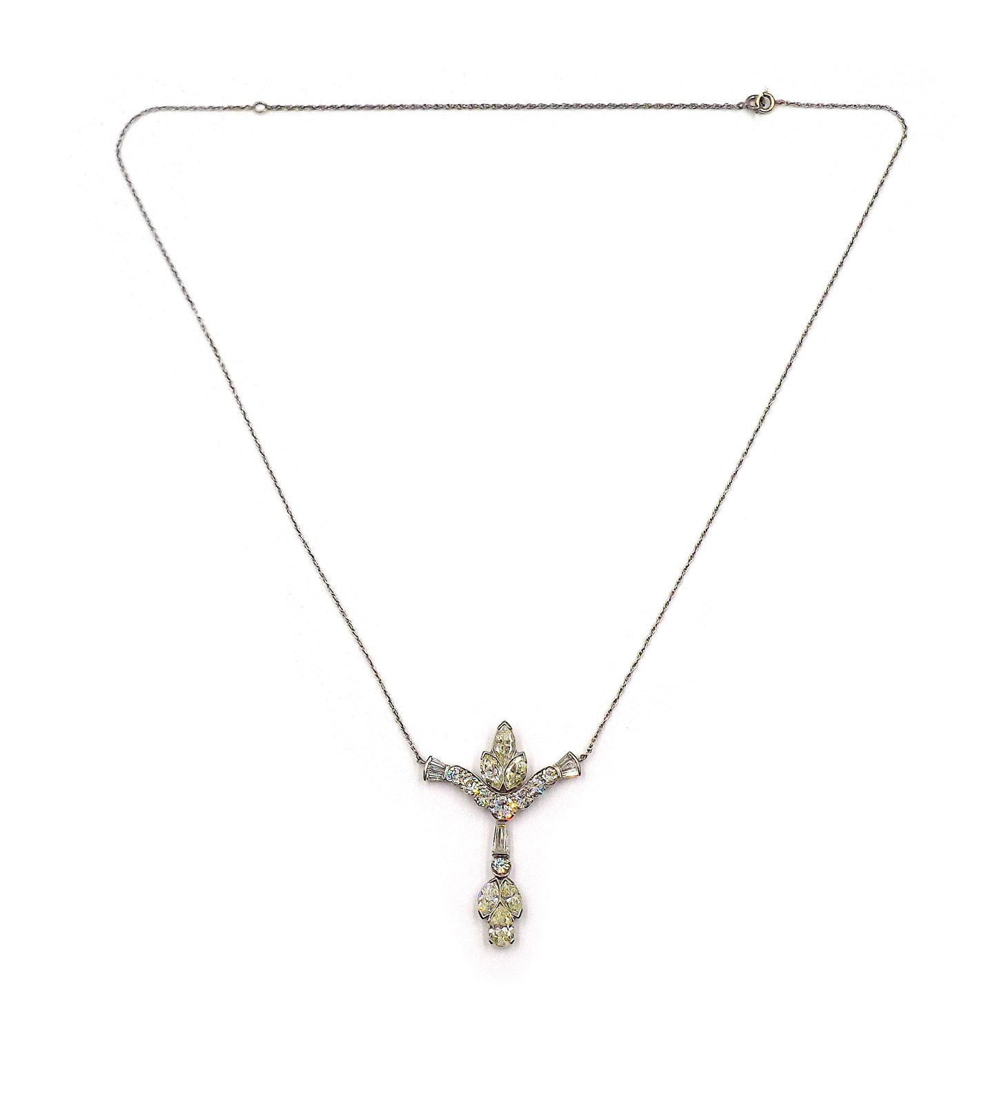 Diamond Platinum White Gold Necklace