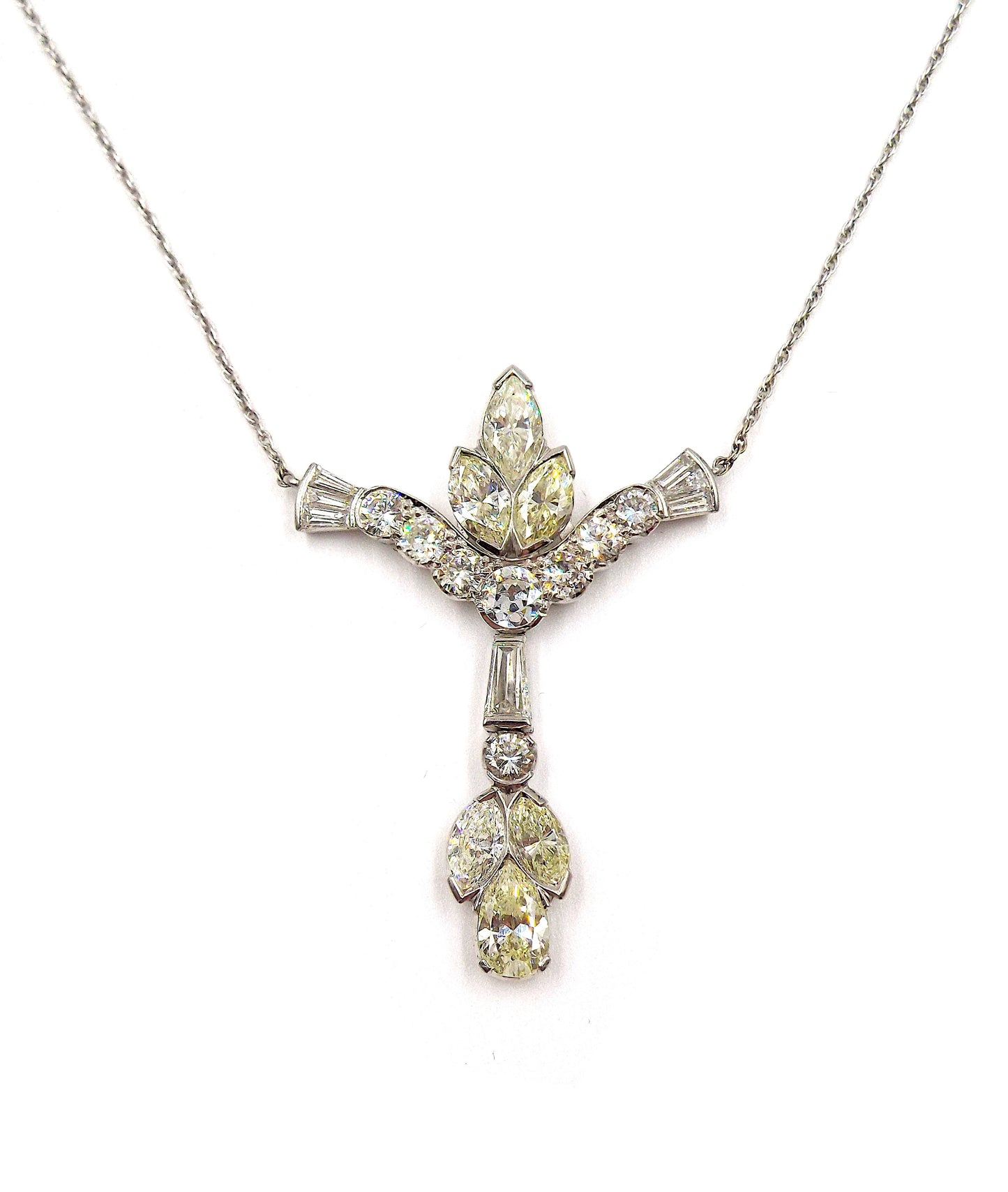 Diamond Platinum White Gold Necklace