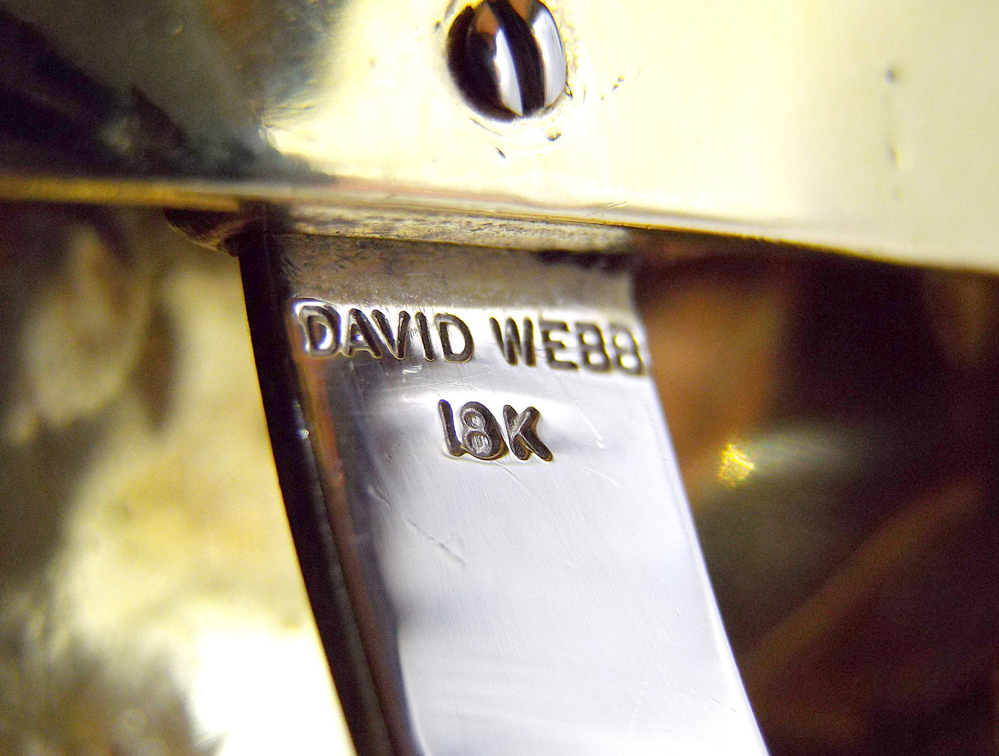 David Webb 18K Yellow Gold Enamel Bracelet