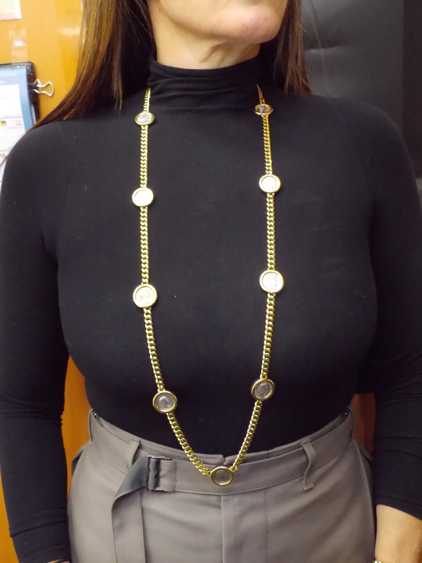 Bulgari 18K 9-Coin Monete Chain Necklace