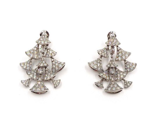 Bulgari Diva's Dream 18K White Gold Diamond Chandelier Earrings