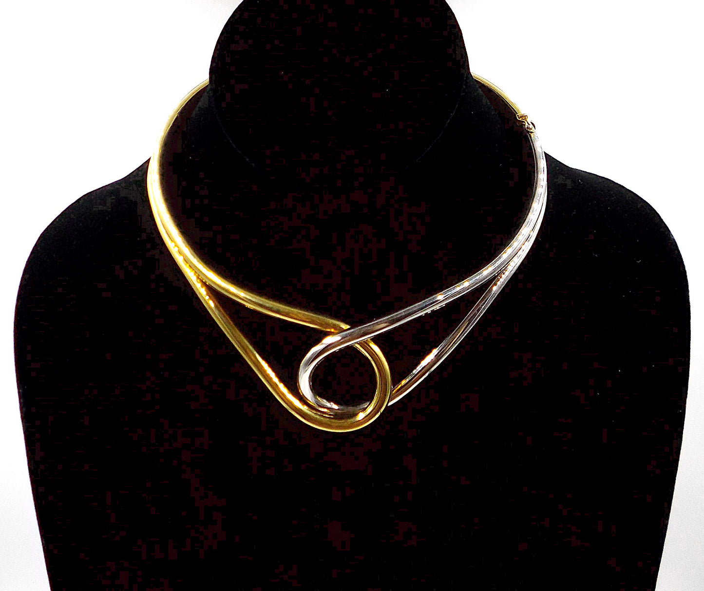 18K Yellow and White Gold Collar Necklace