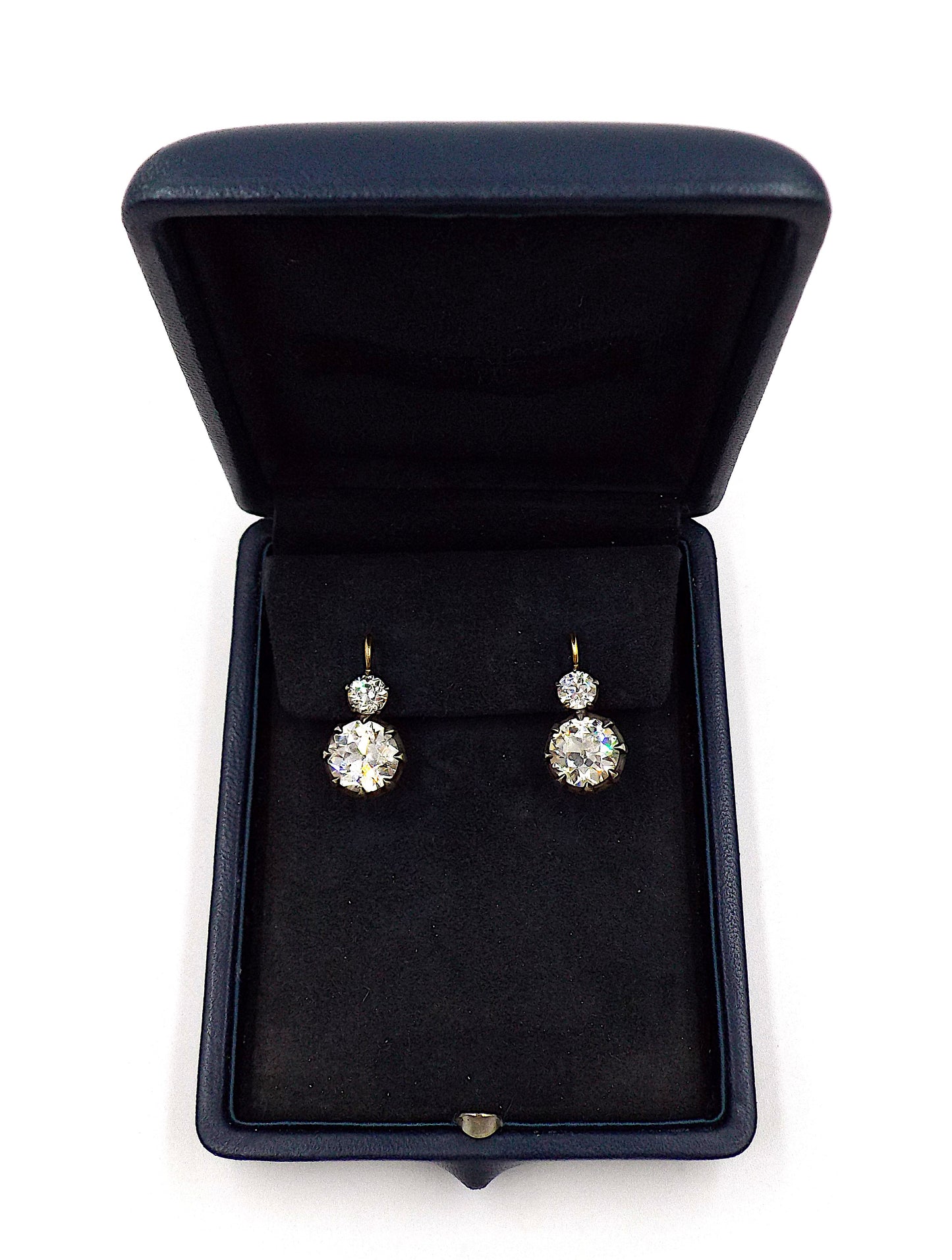 European-Cut Diamond Earrings