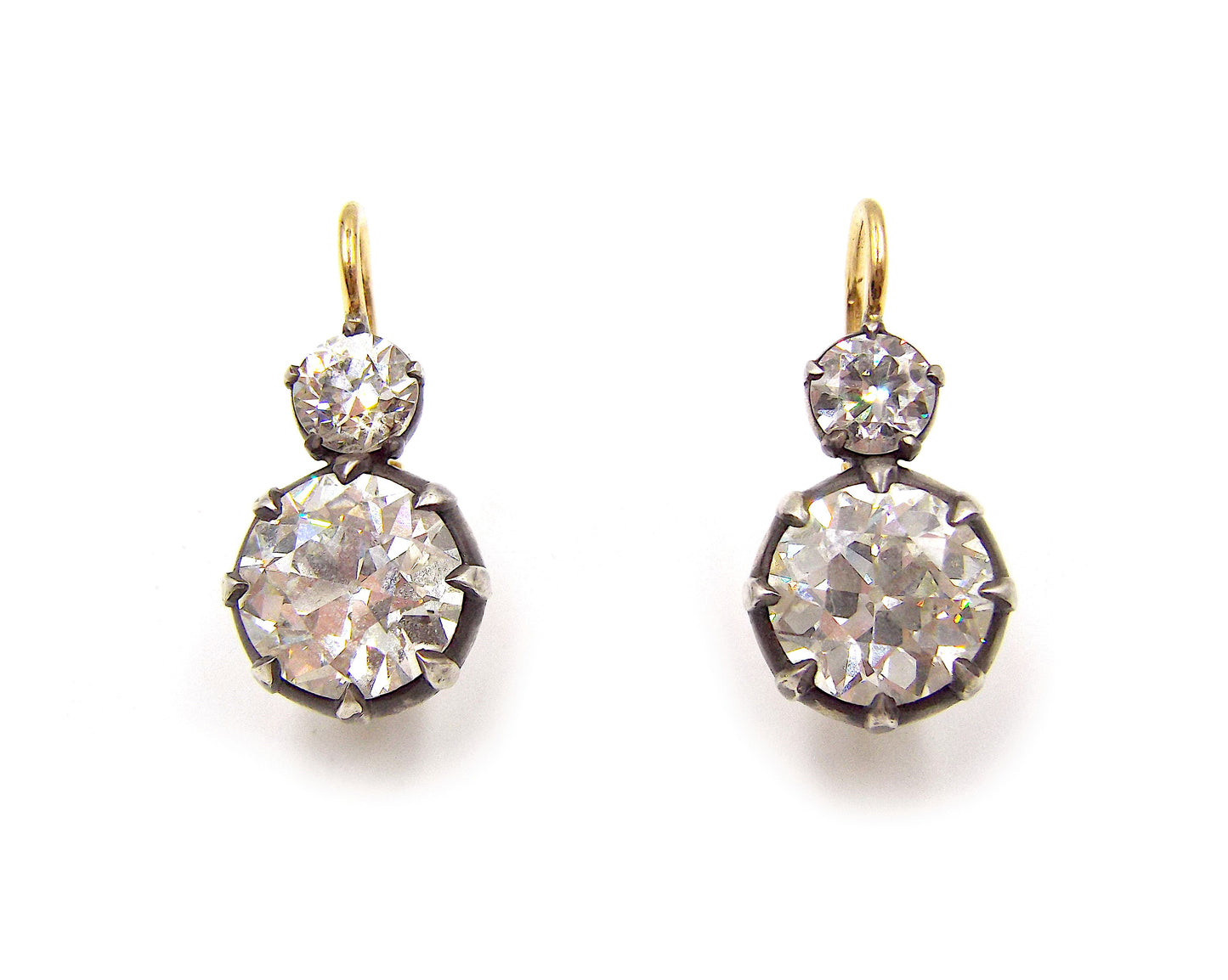 European-Cut Diamond Earrings