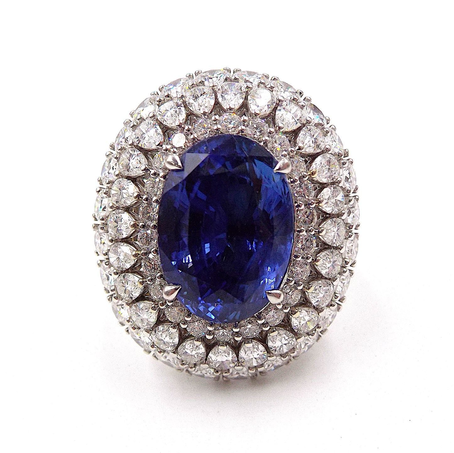 Ceylon Sapphire, Diamond, Gold Ring