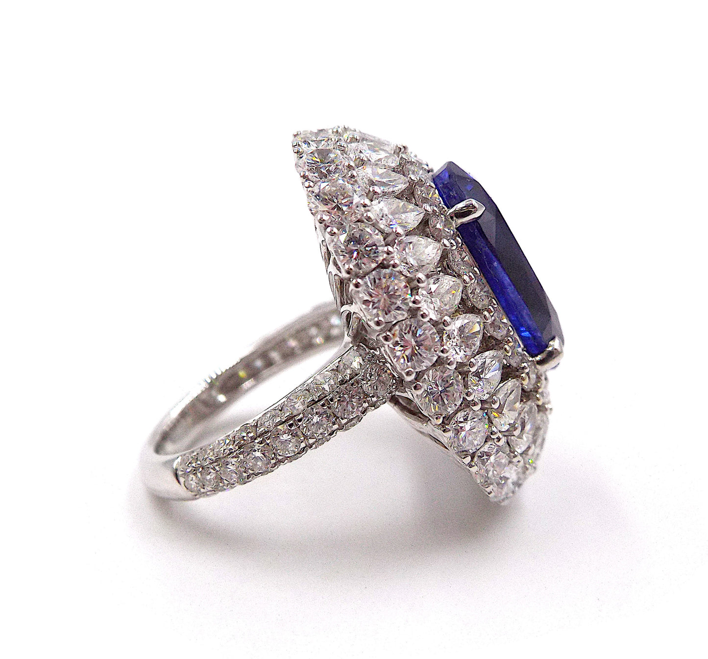 Ceylon Sapphire, Diamond, Gold Ring