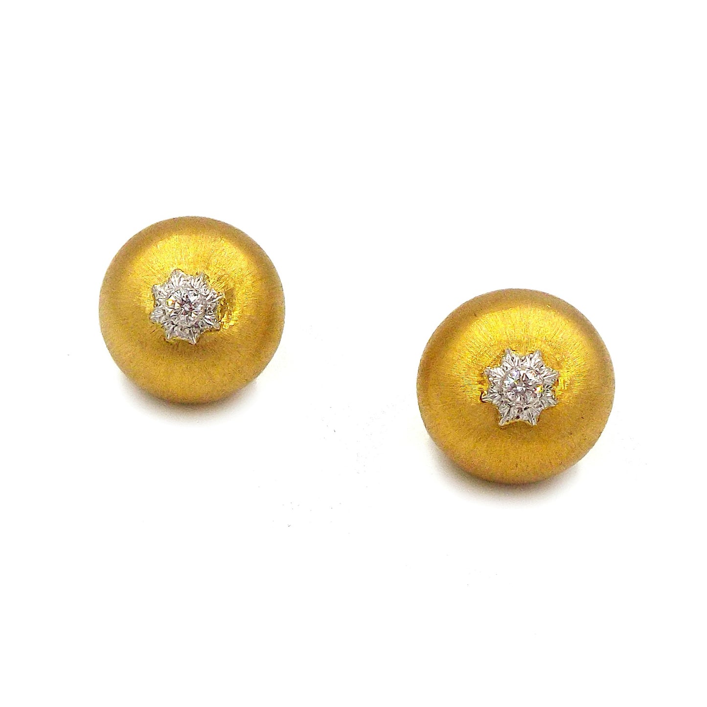 Buccellati Two-Color Gold Necklace and Pair of Earclips