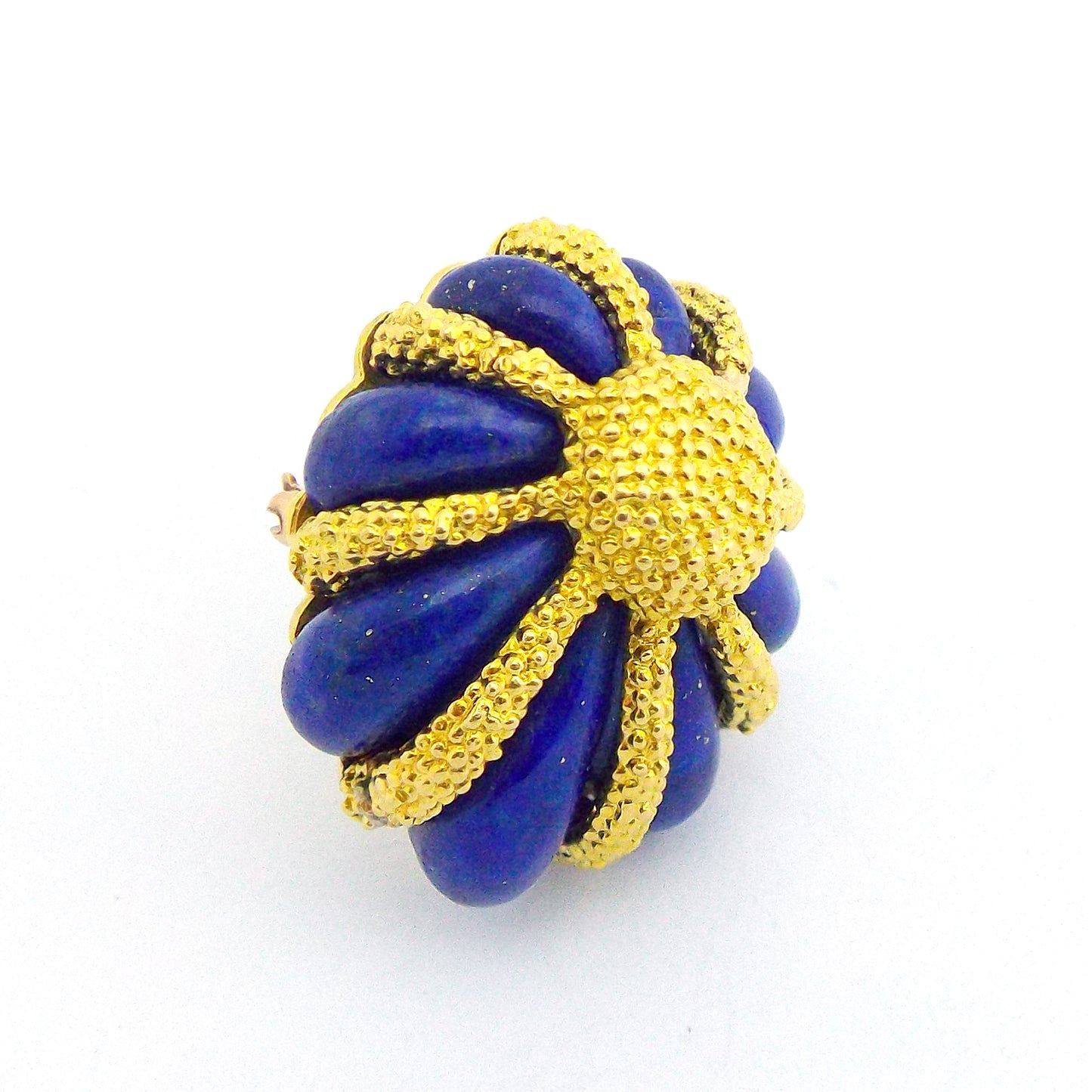 Wander 18K 750 Yellow Gold Lapis Lazuli Brooch Clip