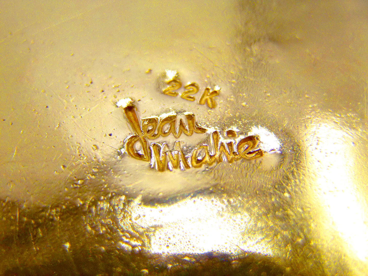 Jean Mahie 22K Yellow Gold Amethyst Peridot Beryl Pendant Necklace Bayadere