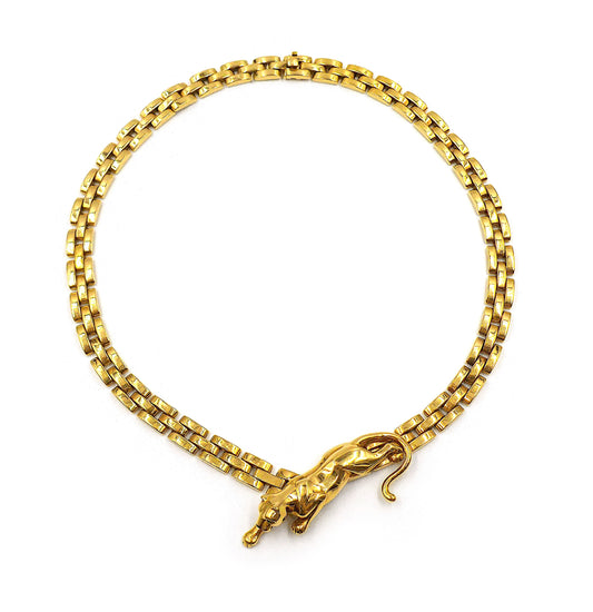 Cartier Gold Emerald Onyx 'Panthère' Necklace, France