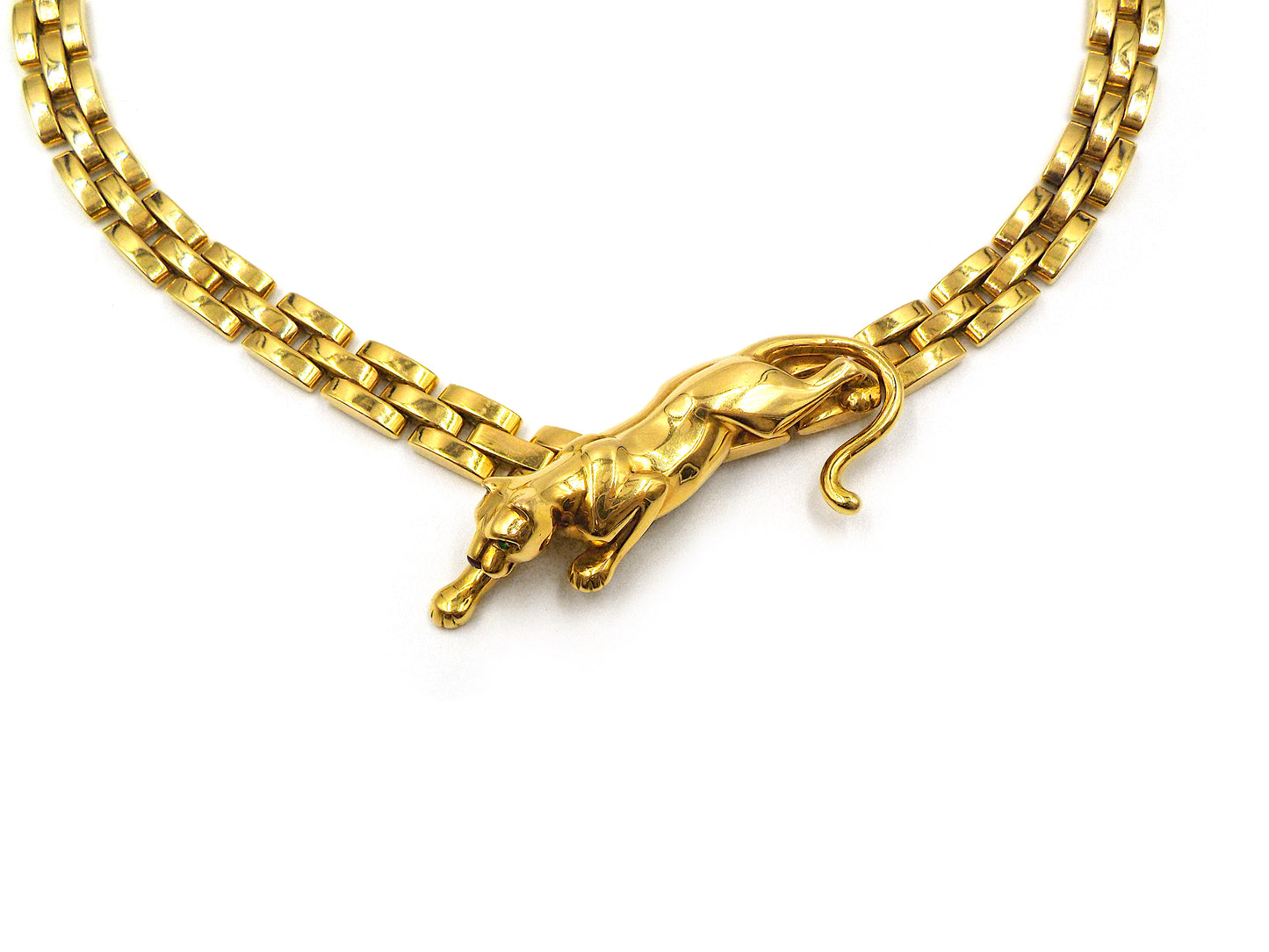 Cartier Gold Emerald Onyx 'Panthère' Necklace, France