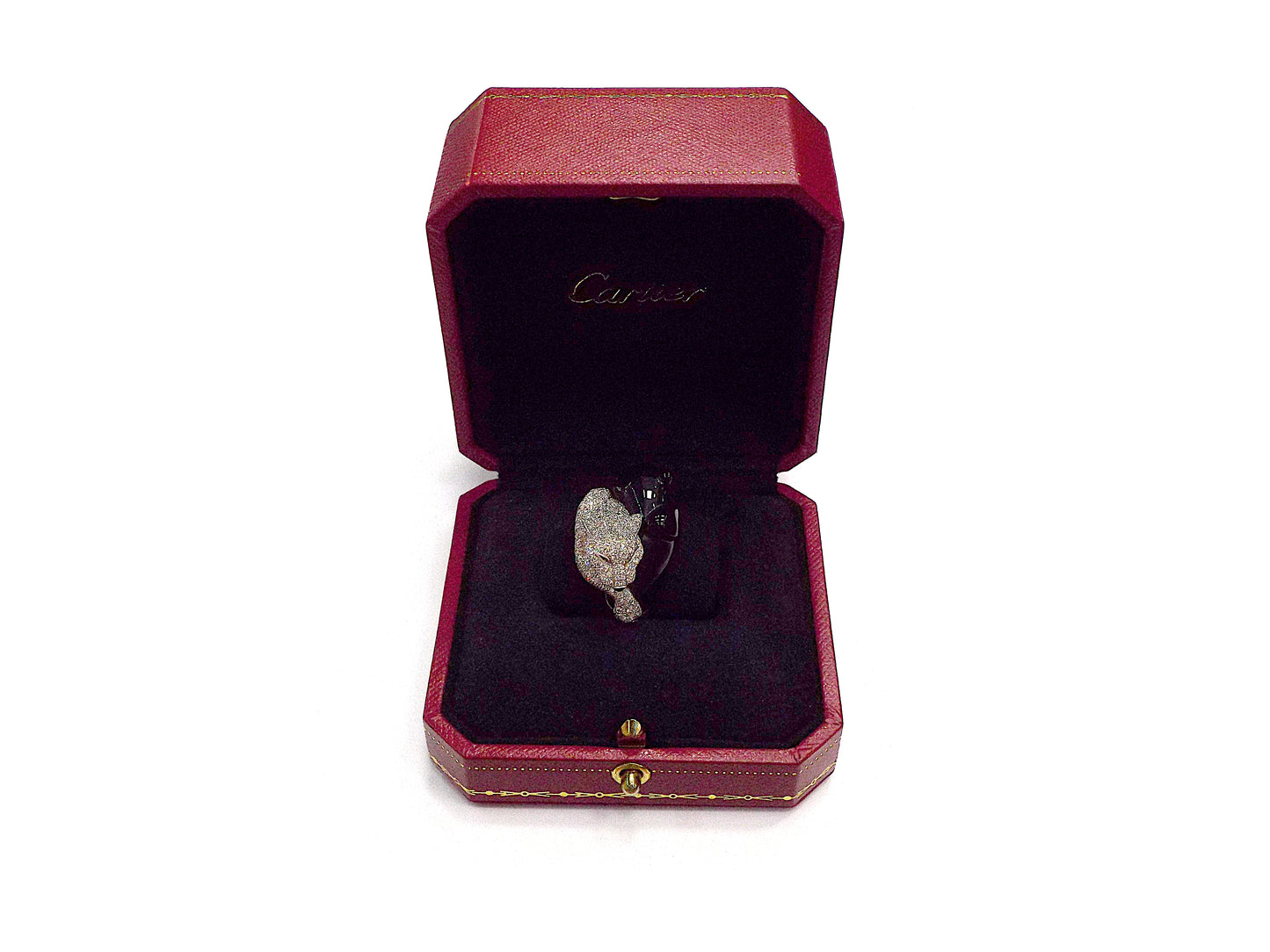 Panthère de Cartier Diamond, Onyx, and Emerald Ring