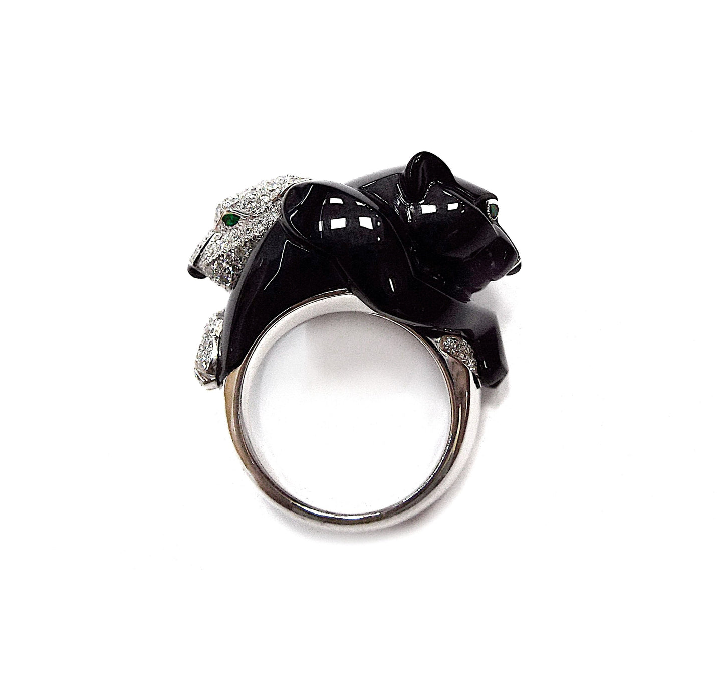 Panthère de Cartier Diamond, Onyx, and Emerald Ring