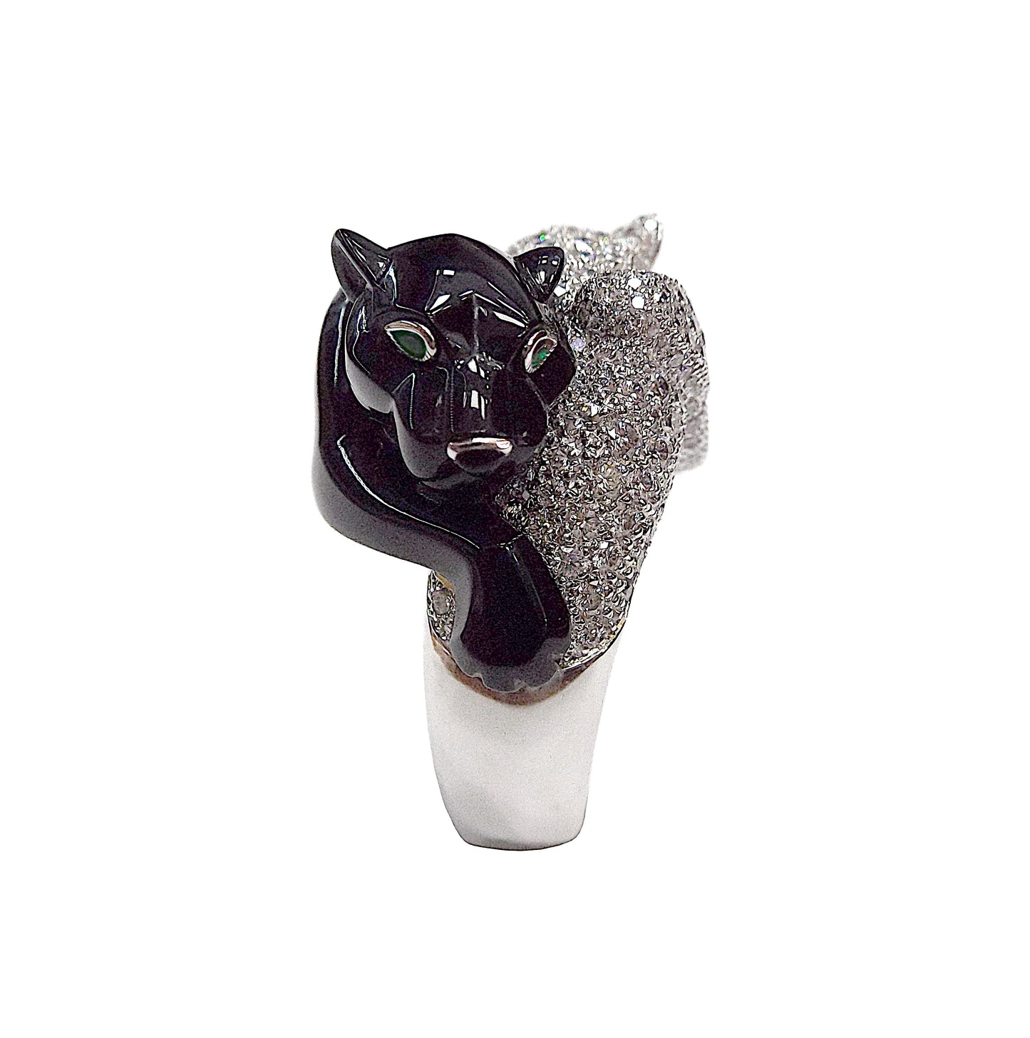 Panthère de Cartier Diamond, Onyx, and Emerald Ring