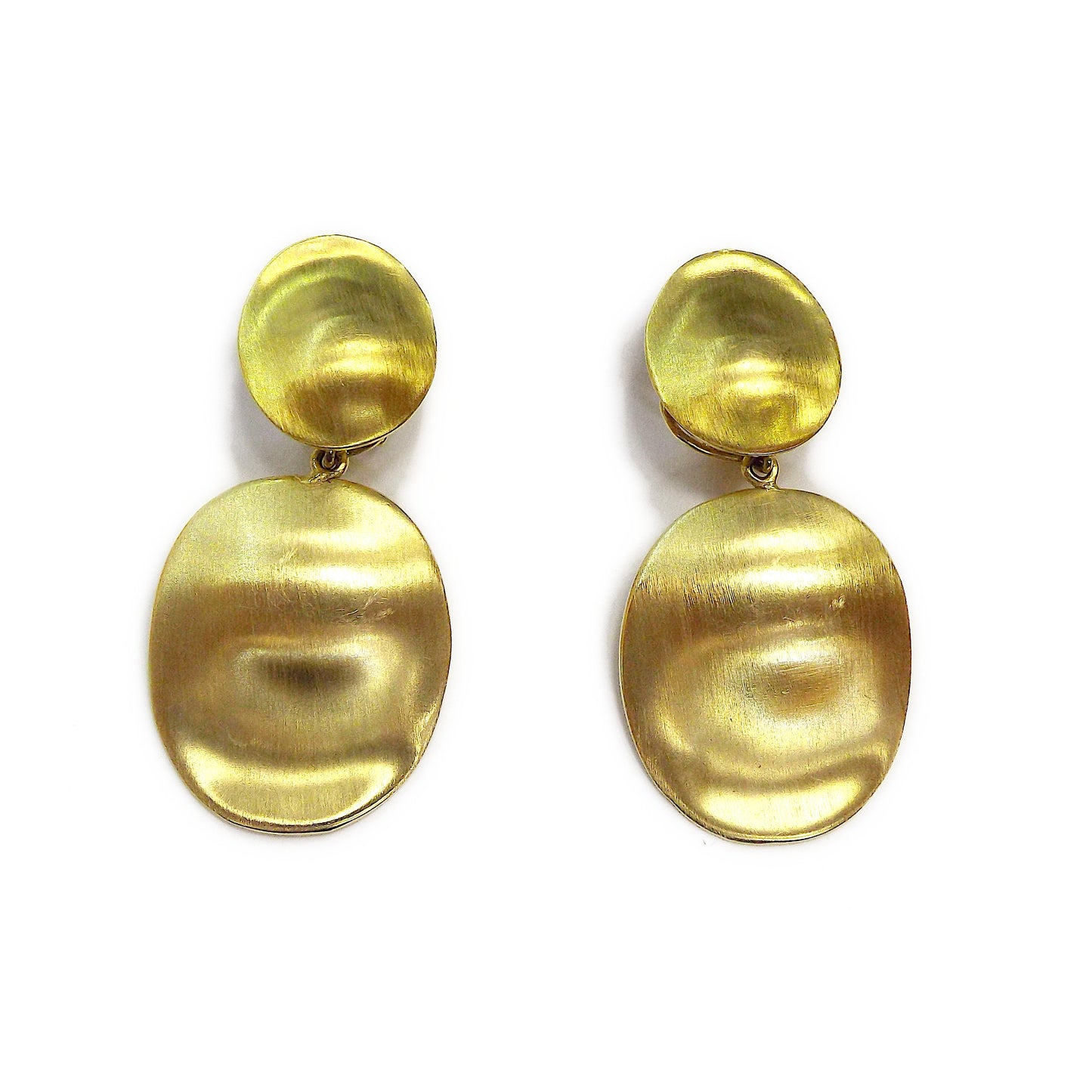 18K GOLD NECKLACE AND EARCLIP SET