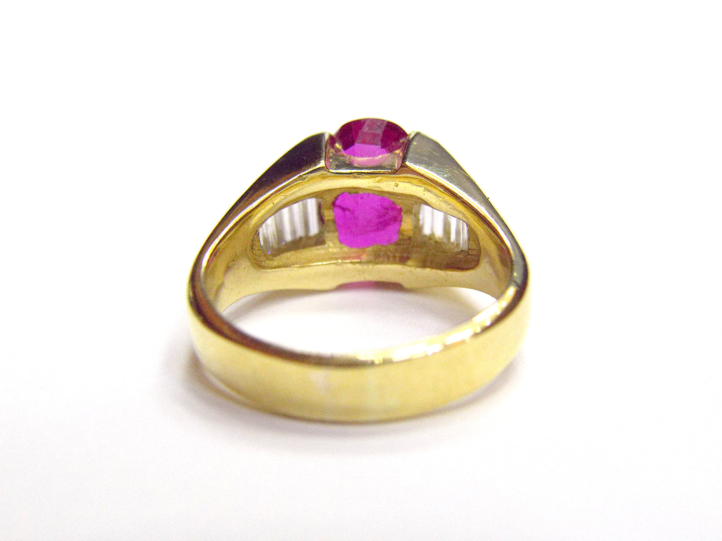 18K Gold Ruby Diamond Ring