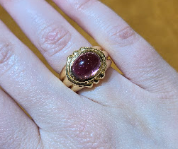 Bulgari 18K Yellow Gold Pink Tourmaline Ring