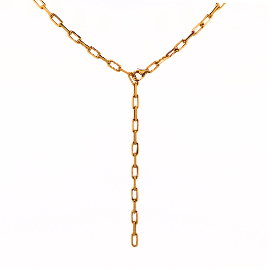 Cartier Santose Chain Necklace with Cartier Malachite Keyhole Pendant