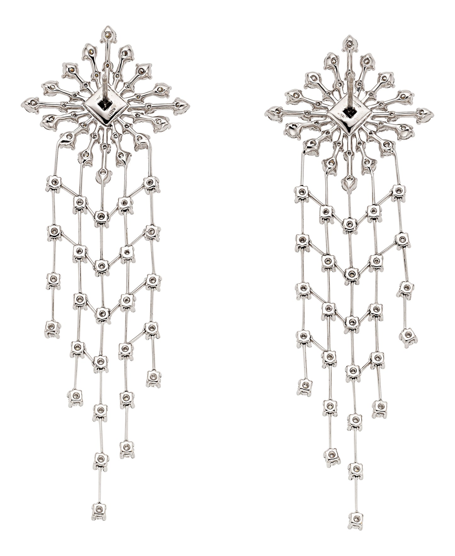 Palmiero Diamond 18K White Gold Dangle Earrings