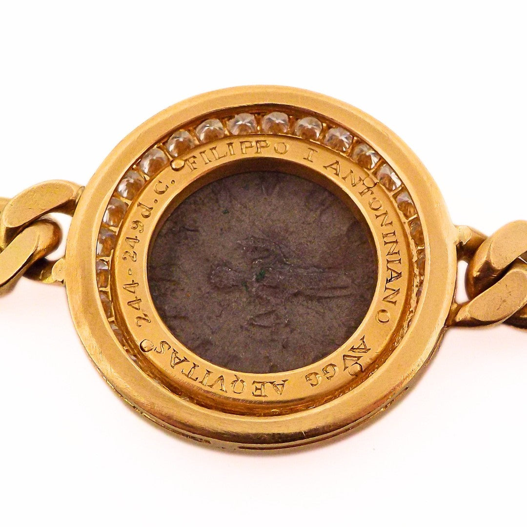 Bulgari 18K Diamond 'Monete' 7-Coin Chain Necklace