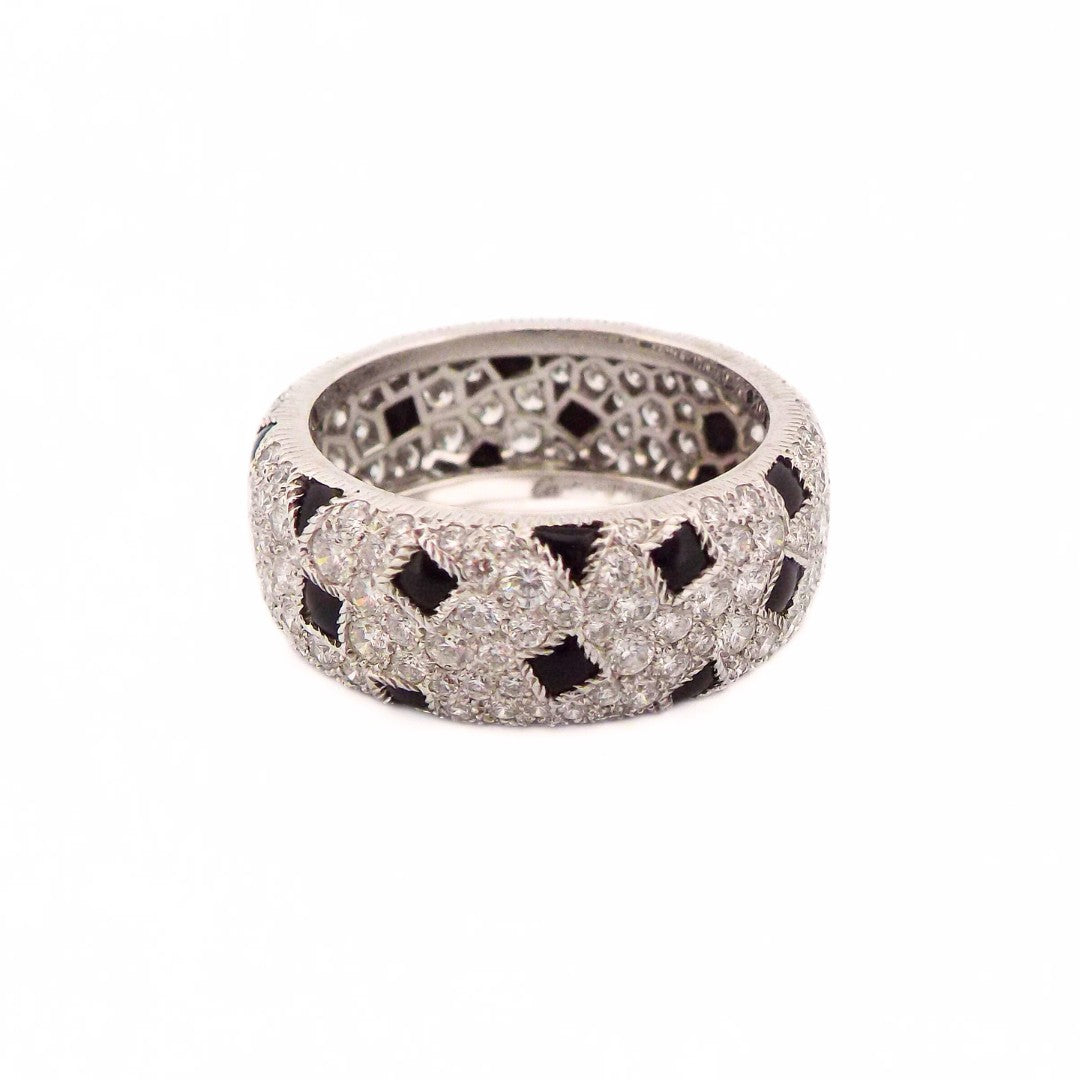 Cartier 18K Diamond Onyx 'Panthère' Ring