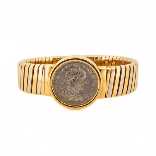 Bulgari 18K Two-Tone Gold Tubogas Monete Bracelet