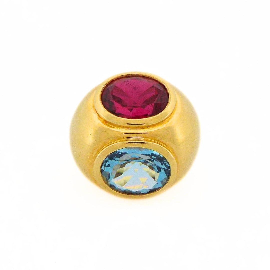 Tiffany & Co. Paloma Picasso Aquamarine Rubellite Ring