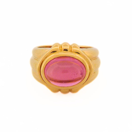 Bulgari 18K Yellow Gold Pink Tourmaline Ring