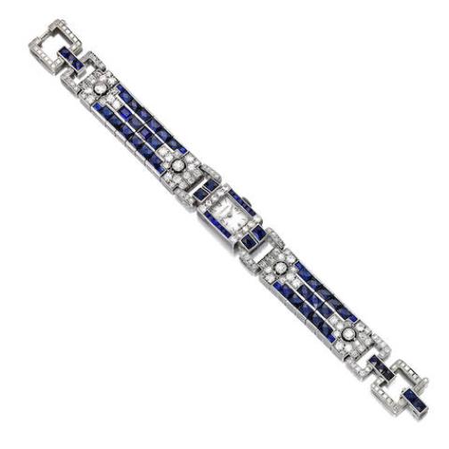 Concord Sapphire 5ct Diamond Bracelet Wristwatch Watch 7"