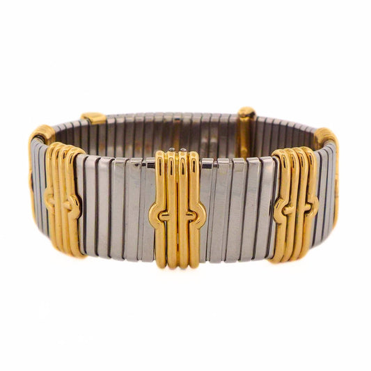 Bulgari 18K Steel Tubogas Parentesi Adjustable Bracelet