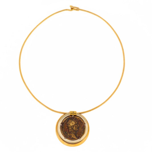 Bulgari 18K Monete Torque Necklace