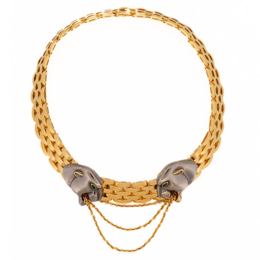Cartier Maillon Panthère 18K Emerald Convertible Collar Necklace
