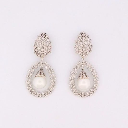 Buccellati 18K Pearl Drop Earclip Earrings