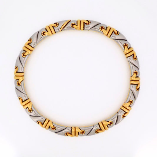 Bulgari Steel and Gold Collar Necklace