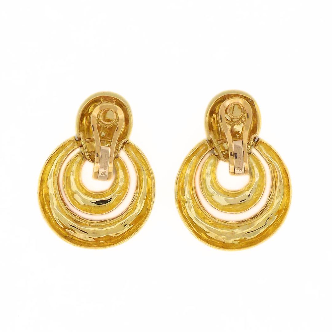 Boucheron 18K Doorknocker Earclip Earrings