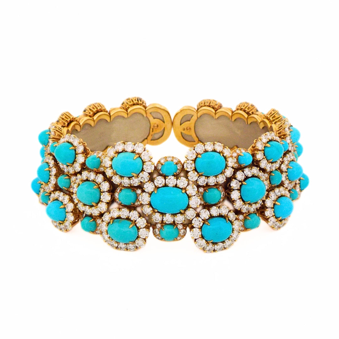 Marina B 18K Diamond Turquoise Choker Necklace