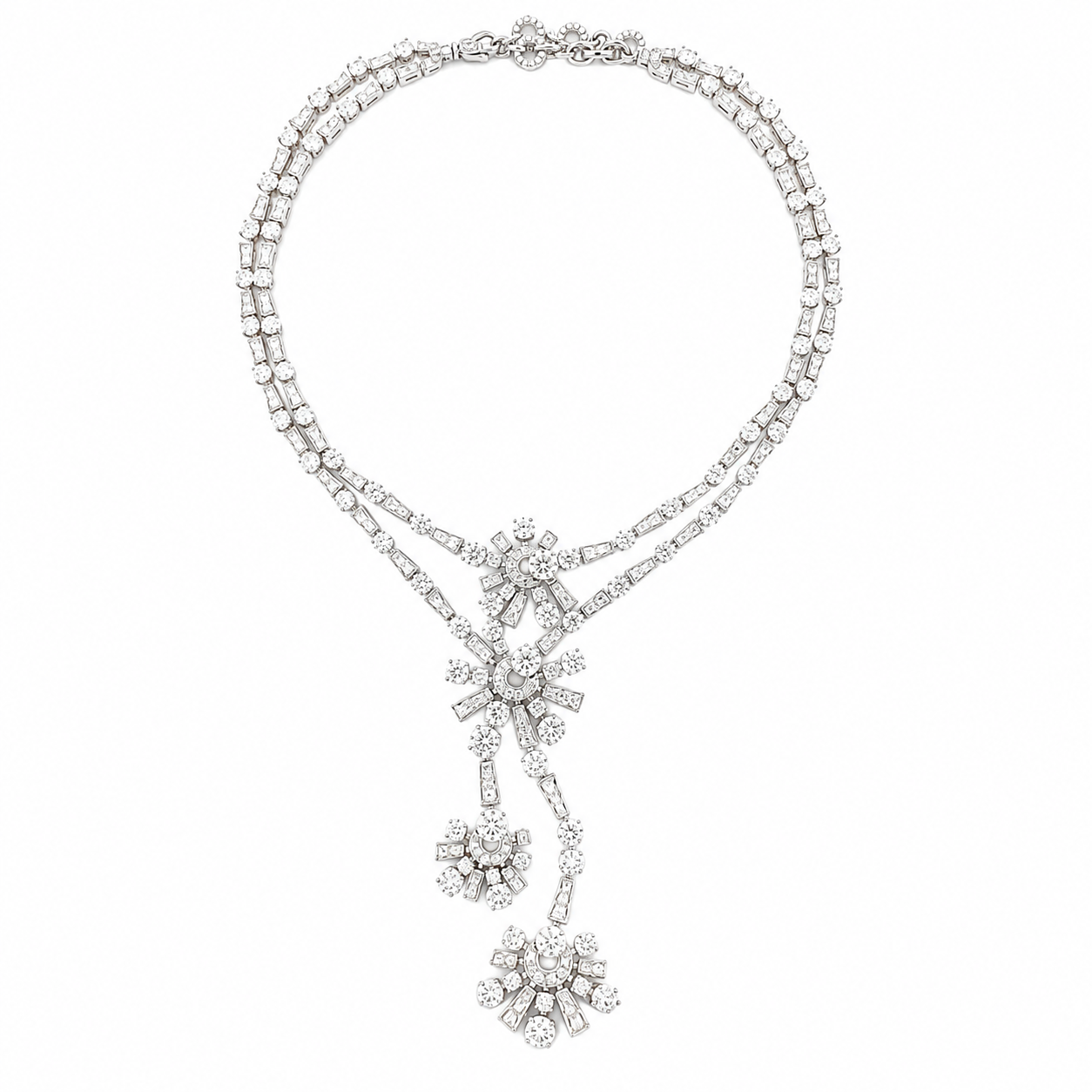 Bulgari 18K White Gold Diamond Necklace