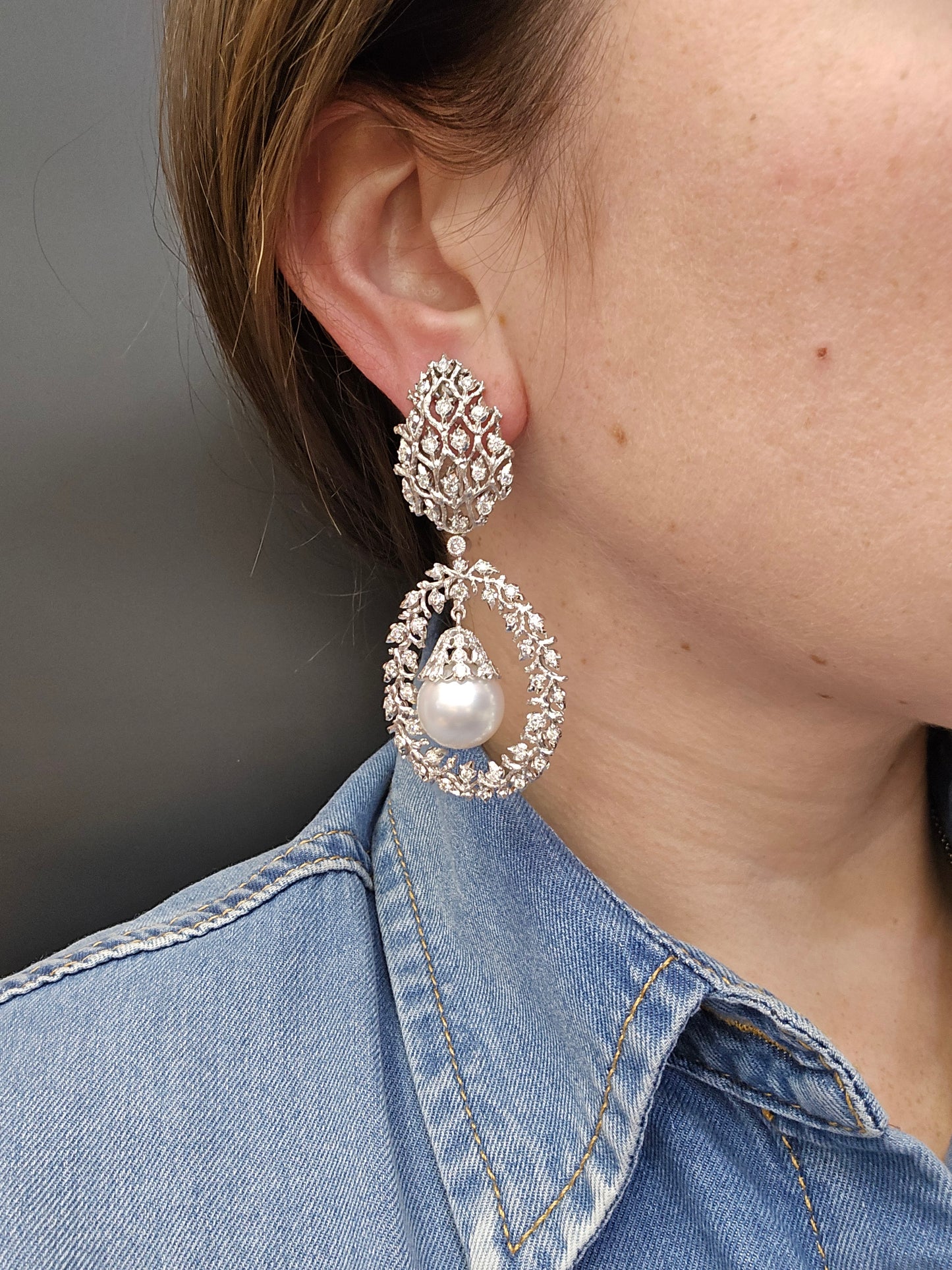 Buccellati 18K Pearl Drop Earclip Earrings