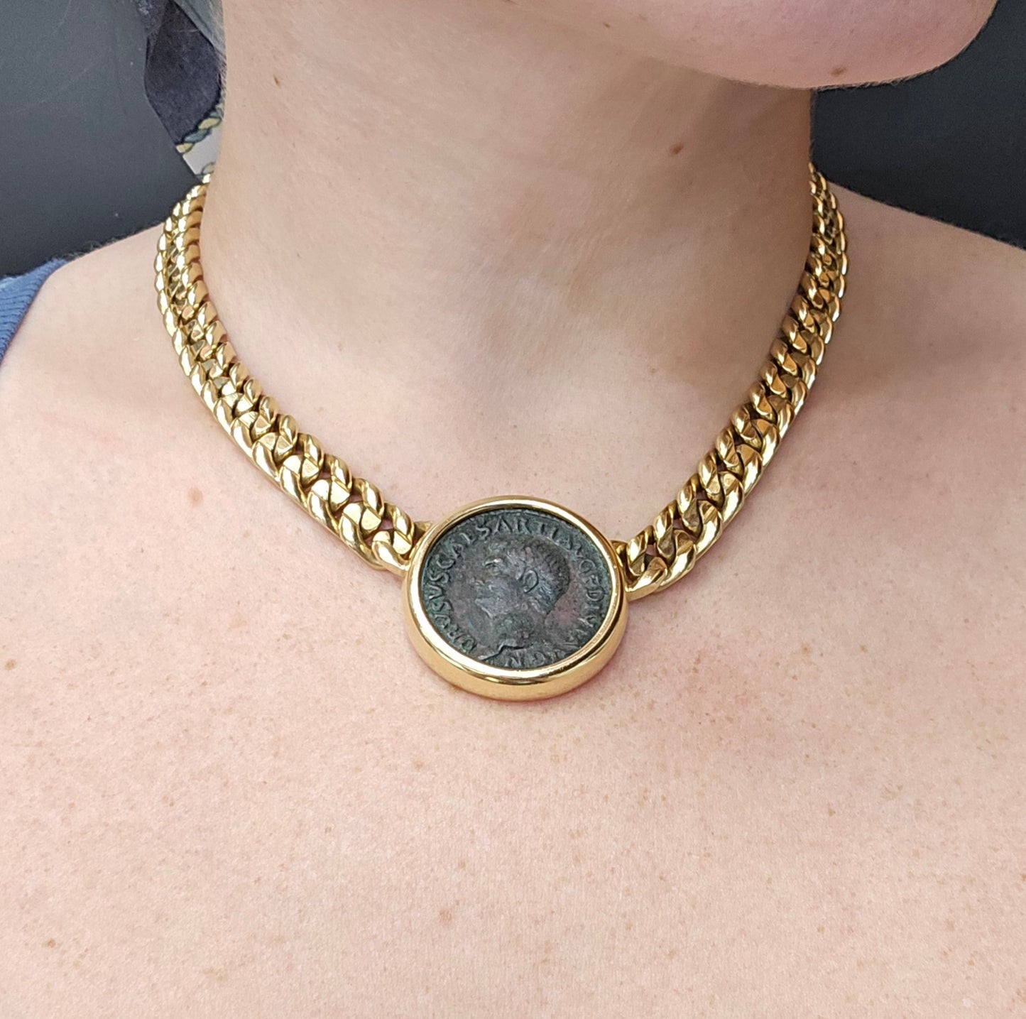 Bulgari 18K Monete Chain Necklace