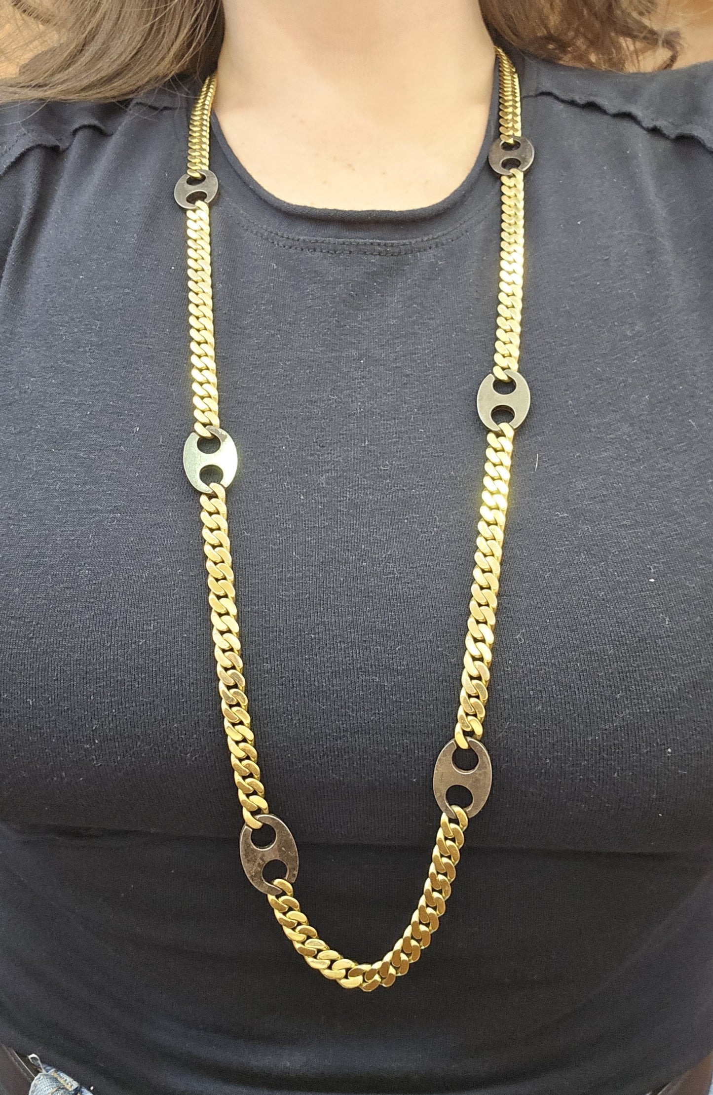 Bulgari 18K Gold Iron Chain Necklace
