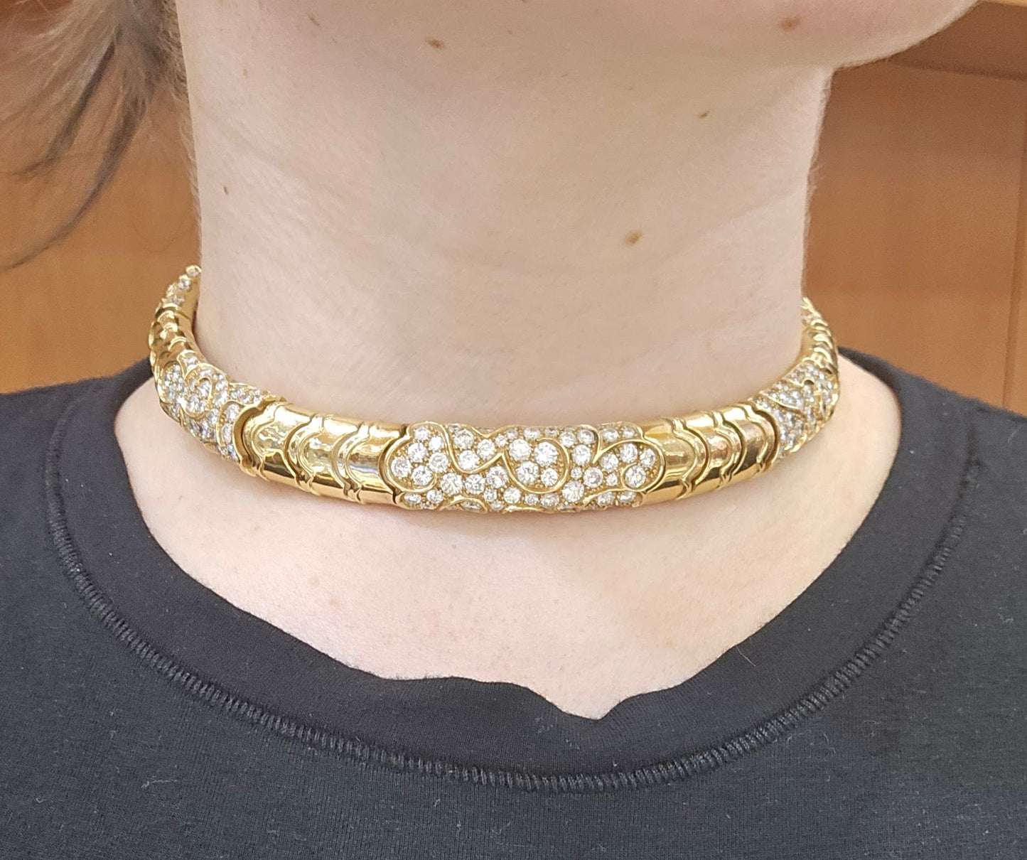 Marina B 18K 'Onda' 5-Motif Choker Necklace
