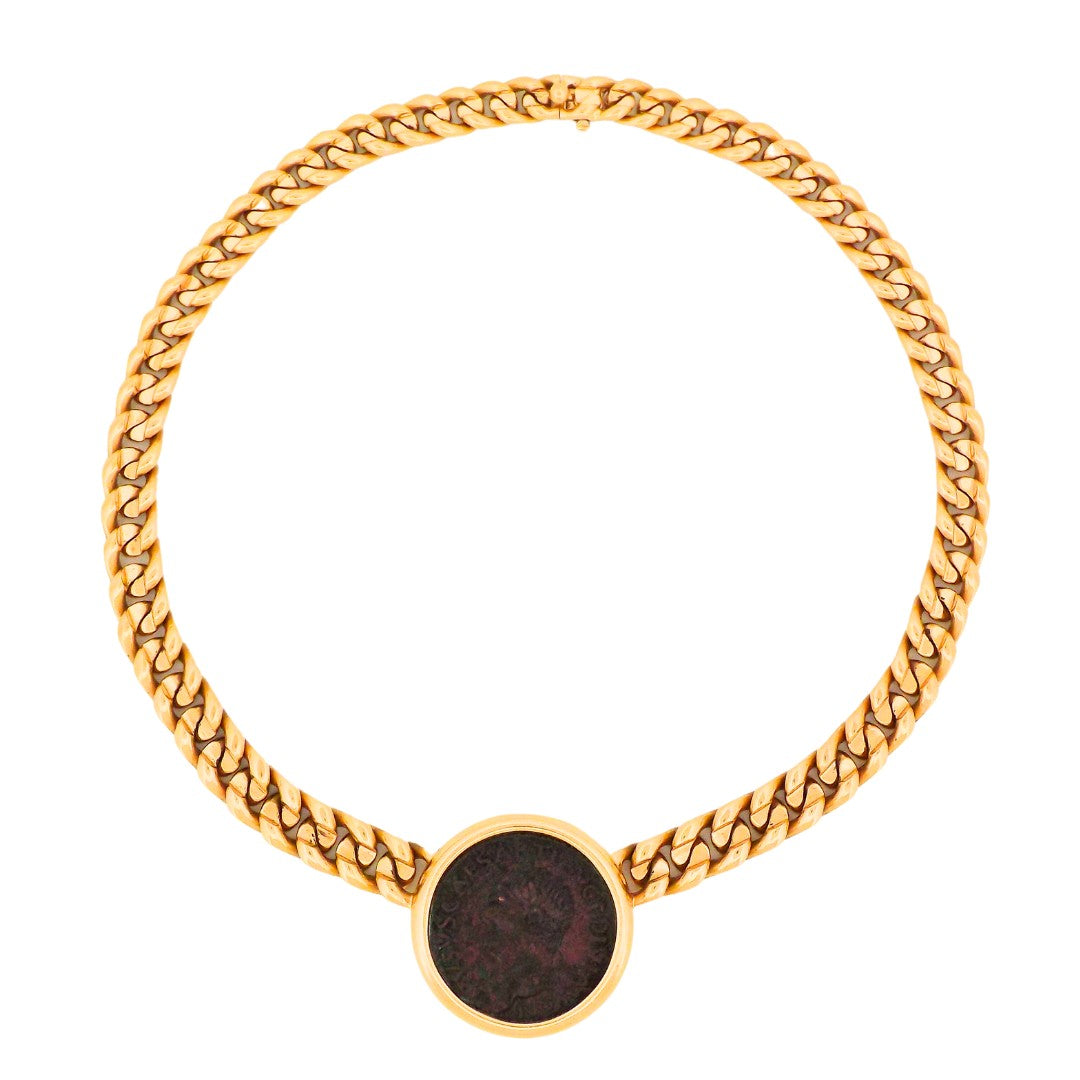 Bulgari 18K Monete Chain Necklace