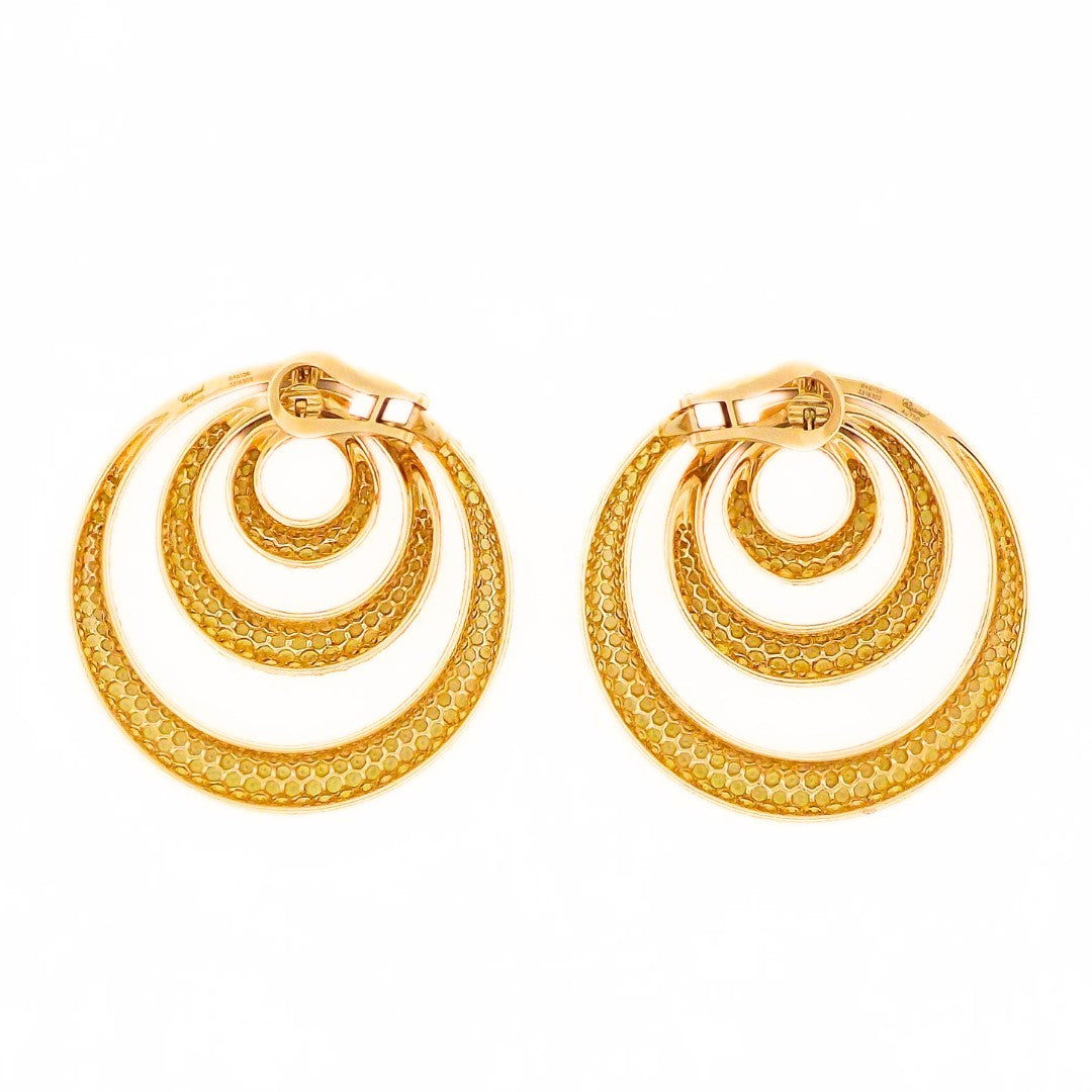 Chopard 18K Yellow Sapphire Hoop Earrings