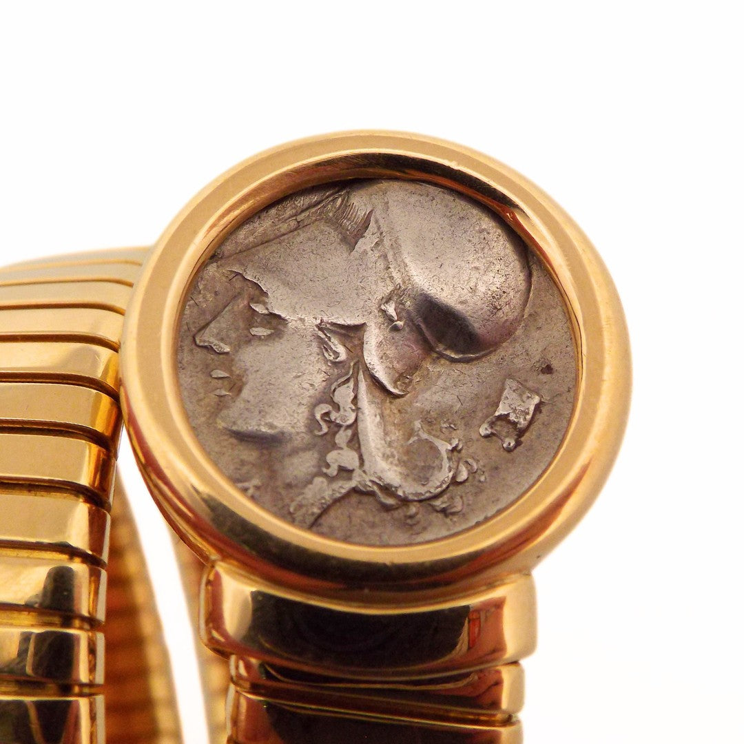 Bulgari 18K Tubogas 'Monete' Wrap Bracelet