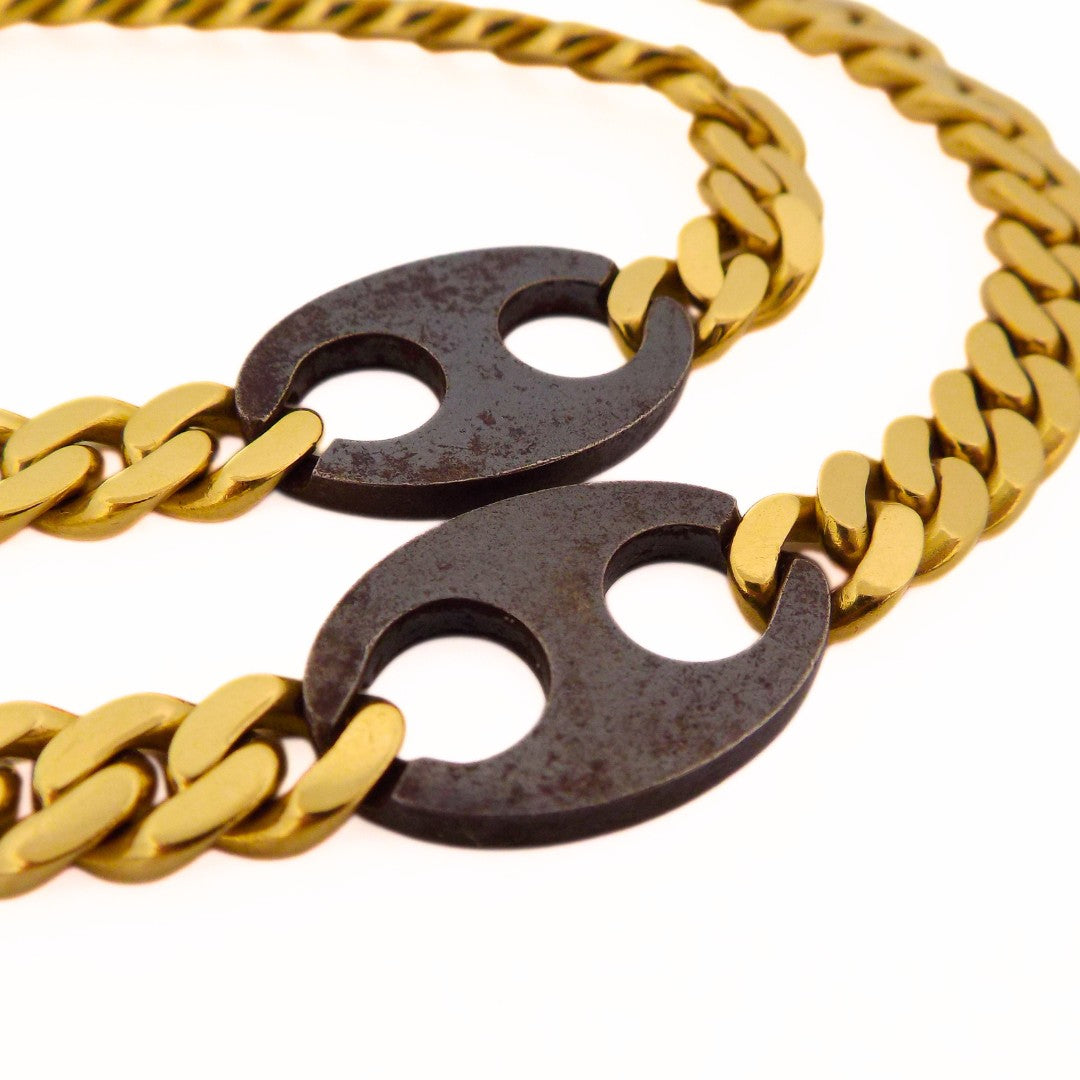 Bulgari 18K Gold Iron Chain Necklace