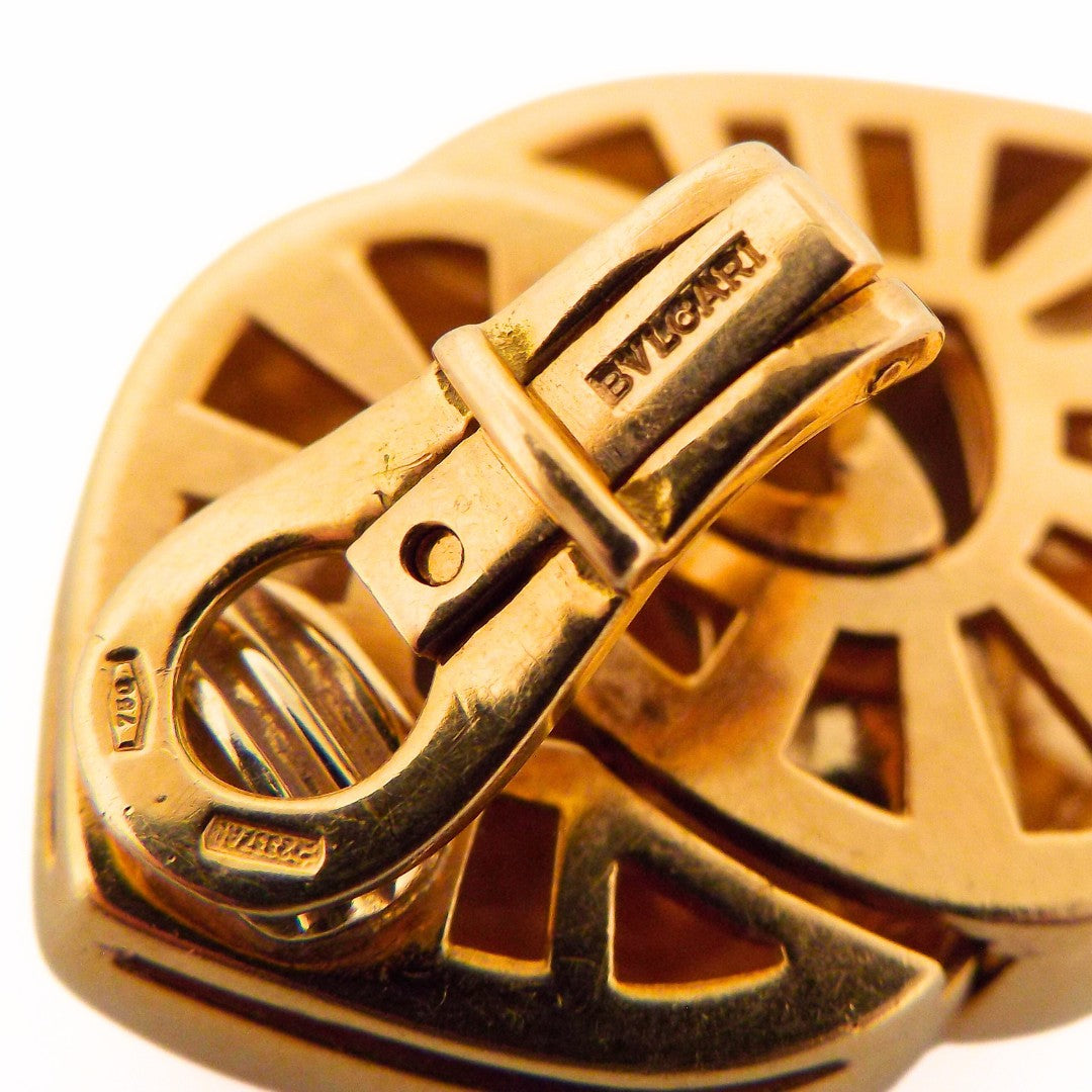 Bulgari 18K Gold 'Doppio Cuore' Earclip Earrings